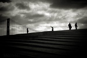 Clouds, Bridge and Silhouettes, Lisbon 2019