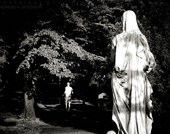 Boy with Statue, Berlin 2017