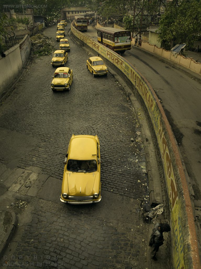 Nine taxis, Kolkata, India 2008