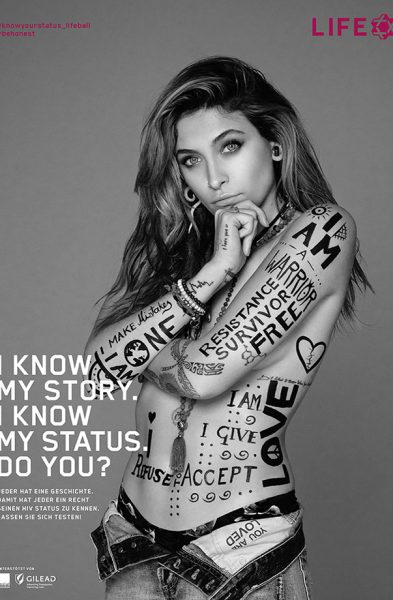 Paris Jackson for KNOW YOUR STATUS campaign