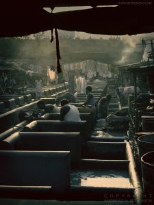 Workers at open laundry, Mumbai, India 2006