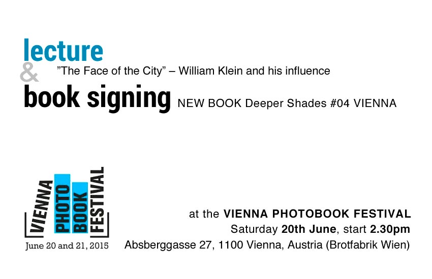 LECTURE AND BOOK SIGNING AT THE VIENNA PHOTOBOOK FESTIVAL 2015